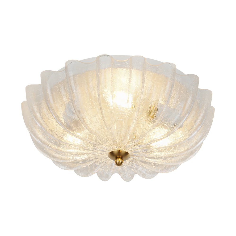 Norduli Modern  Flower MetalGlass Semi Flush Ceiling Light