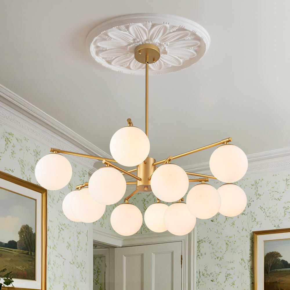 Xenuvux Sputnik Frosted Bubble Glass Pendant Chandelier