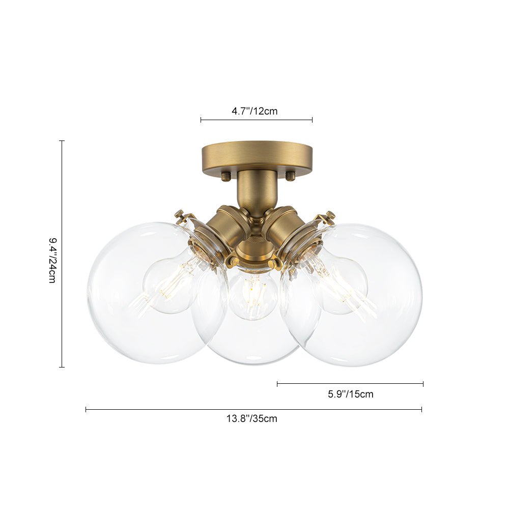 Sifuvum Modern Clear Glass Ceiling Light