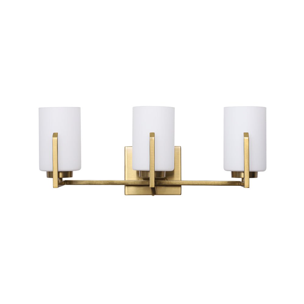 Ornuvyt Frosted Cylindrical Shade Glass Vanity Wall Sconce