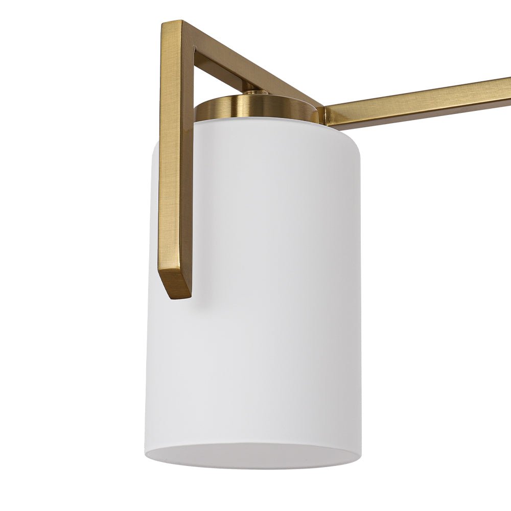 Ornuvyt Frosted Cylindrical Shade Glass Vanity Wall Sconce