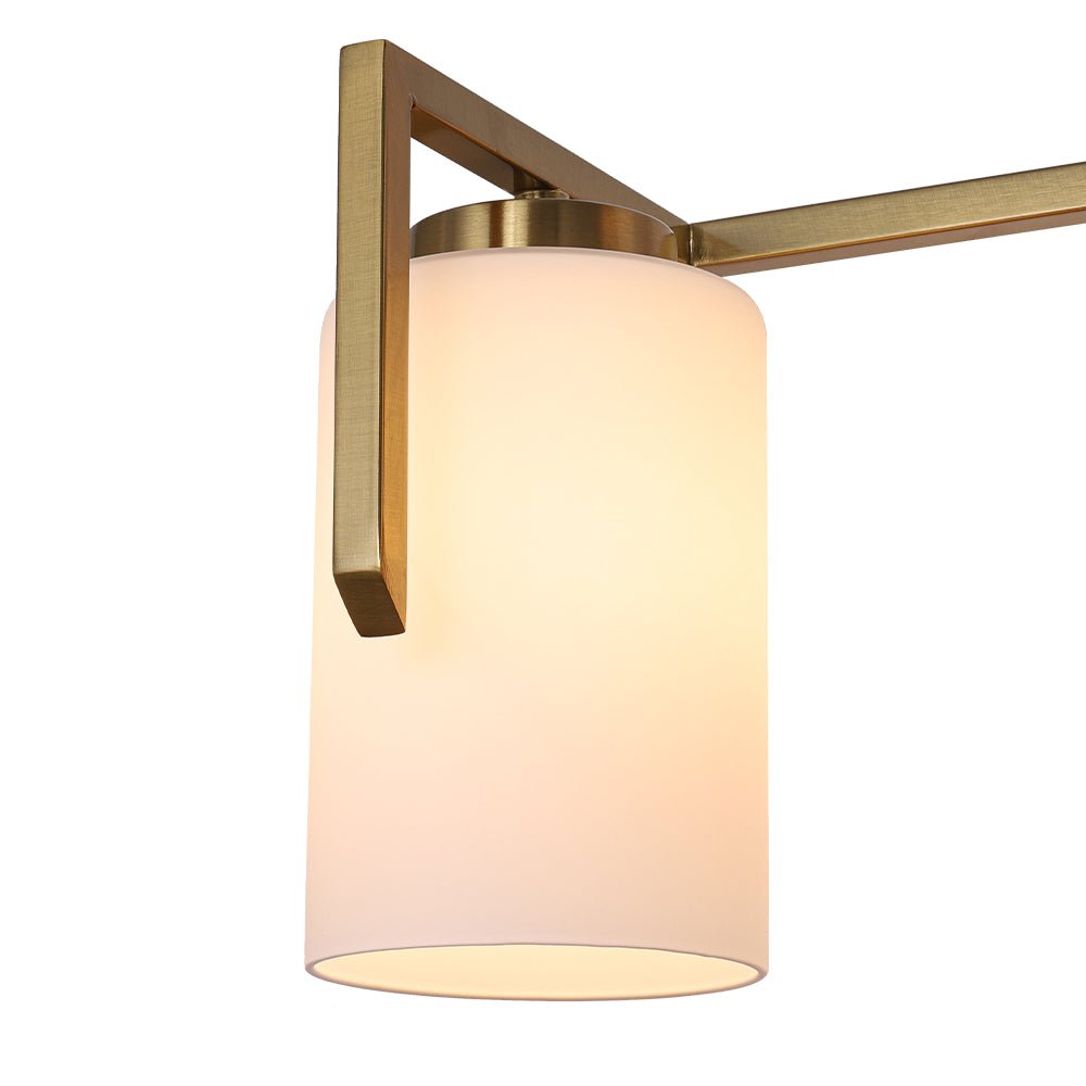 Ornuvyt Frosted Cylindrical Shade Glass Vanity Wall Sconce