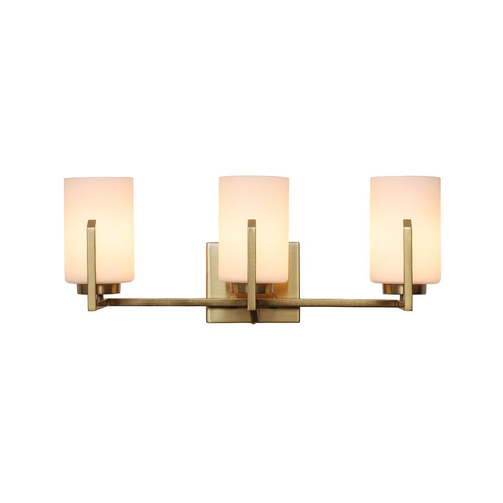 Ornuvyt Frosted Cylindrical Shade Glass Vanity Wall Sconce