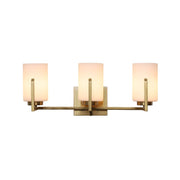 Ornuvyt Frosted Cylindrical Shade Glass Vanity Wall Sconce