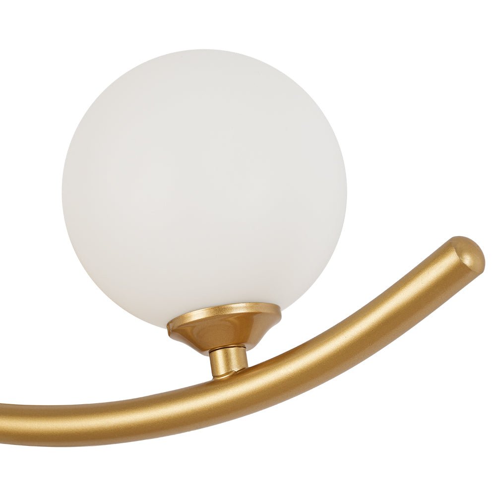 Norduvox Frosted Globe Glass Semi Flush Wall Lamp - Lamp Copper