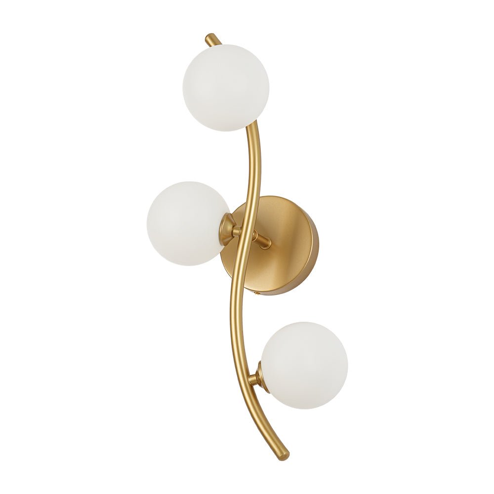 Norduvox Frosted Globe Glass Semi Flush Wall Lamp - Lamp Copper