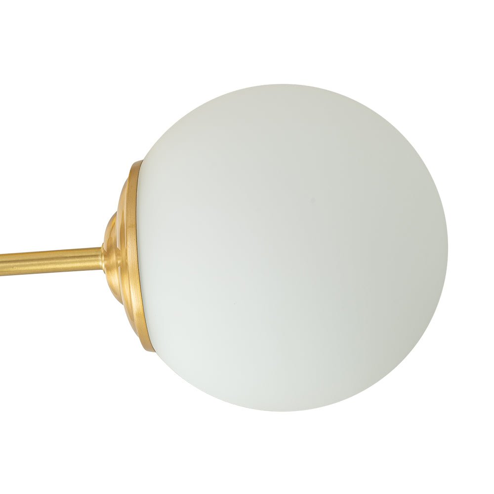 Blikari Modern Brass Opal Glass Semi Flush Mount