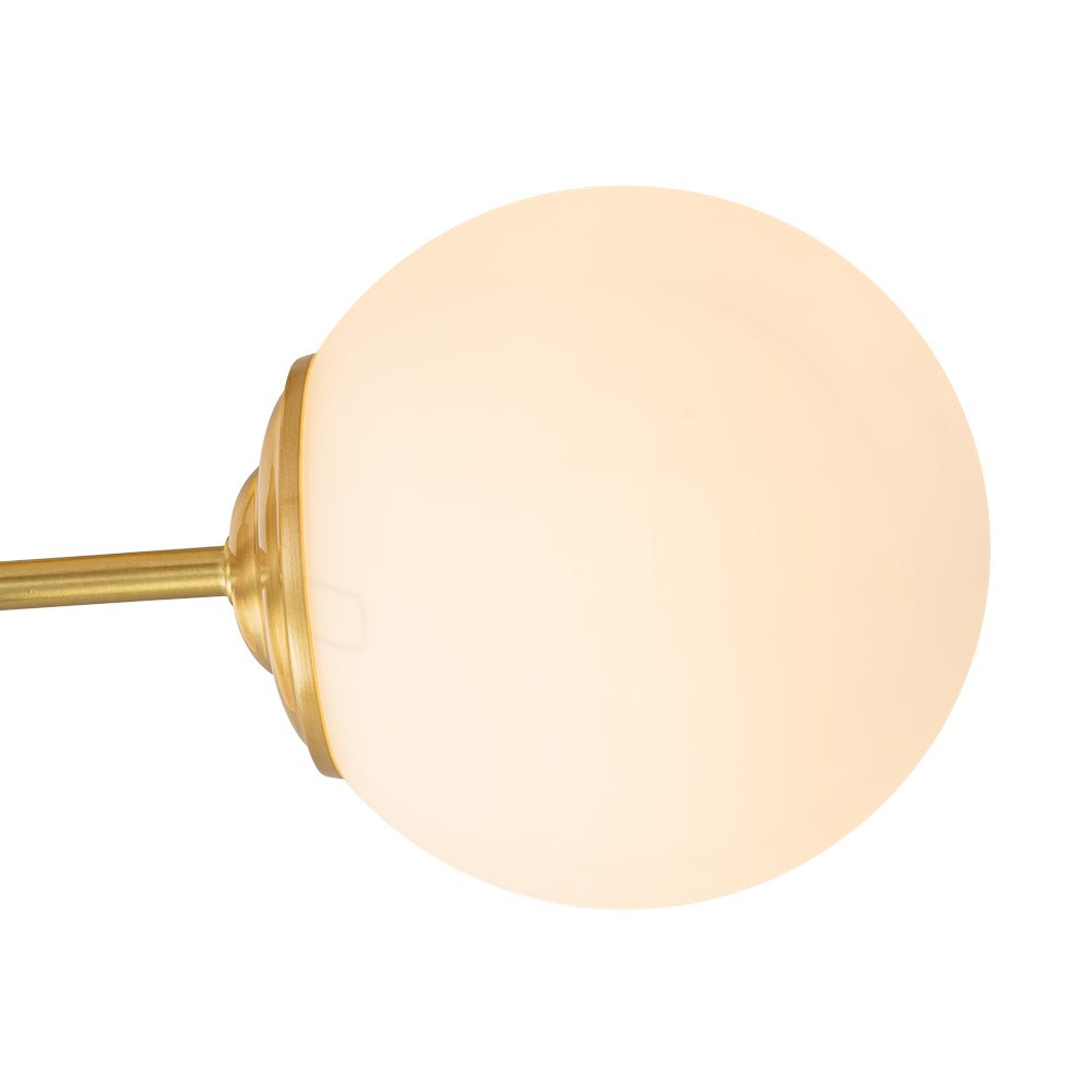 Blikari Modern Brass Opal Glass Semi Flush Mount
