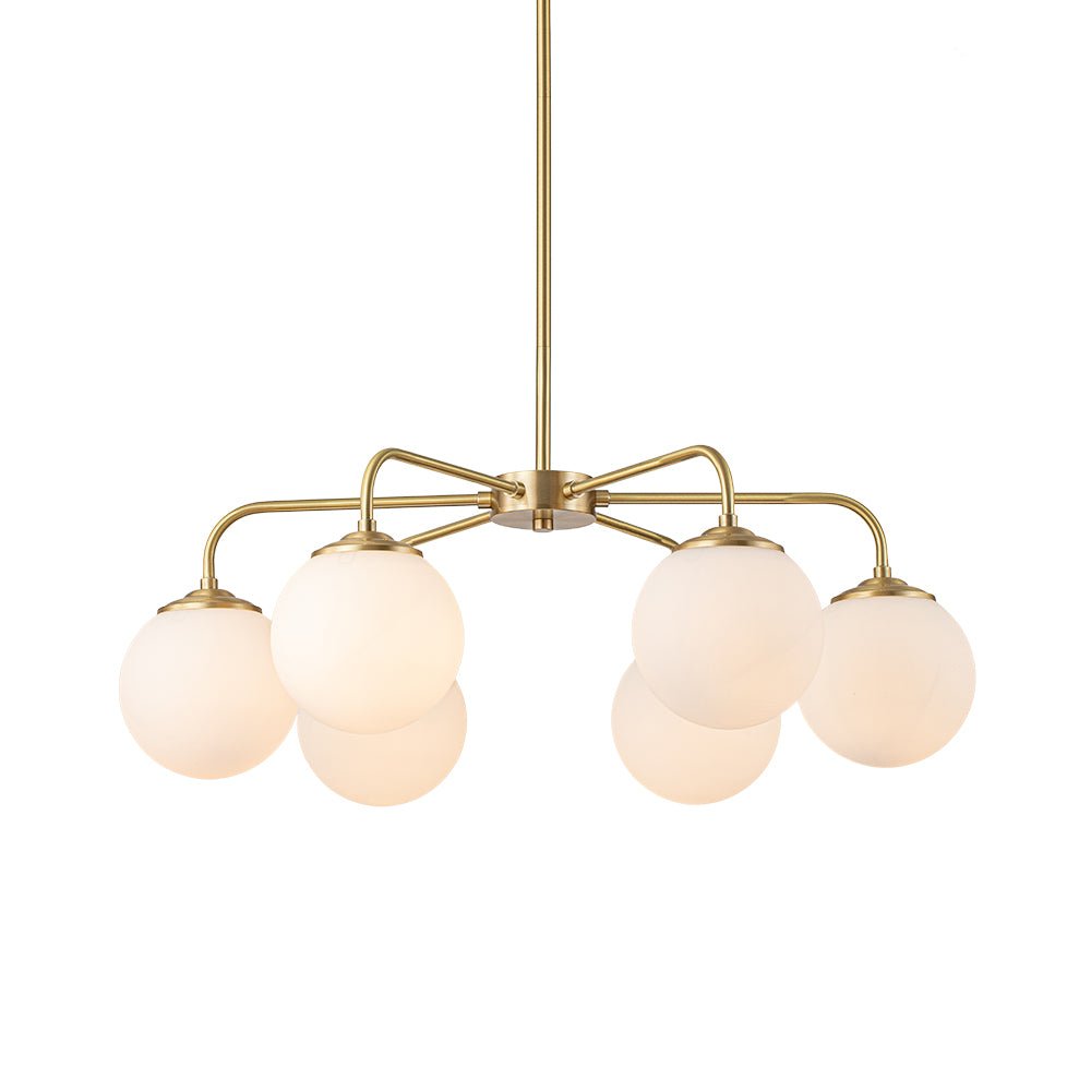 Kvall Modern Milky Metal Chandelier