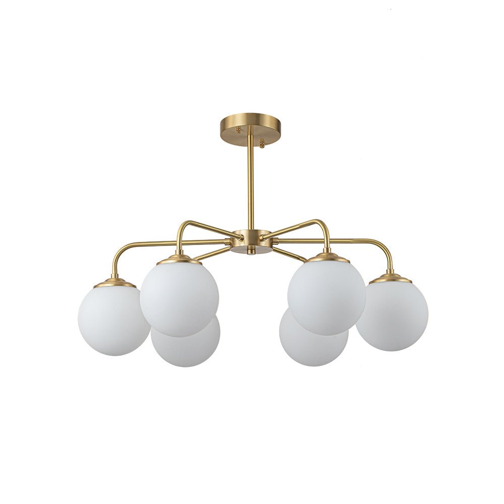 Kvall Modern Milky Metal Chandelier