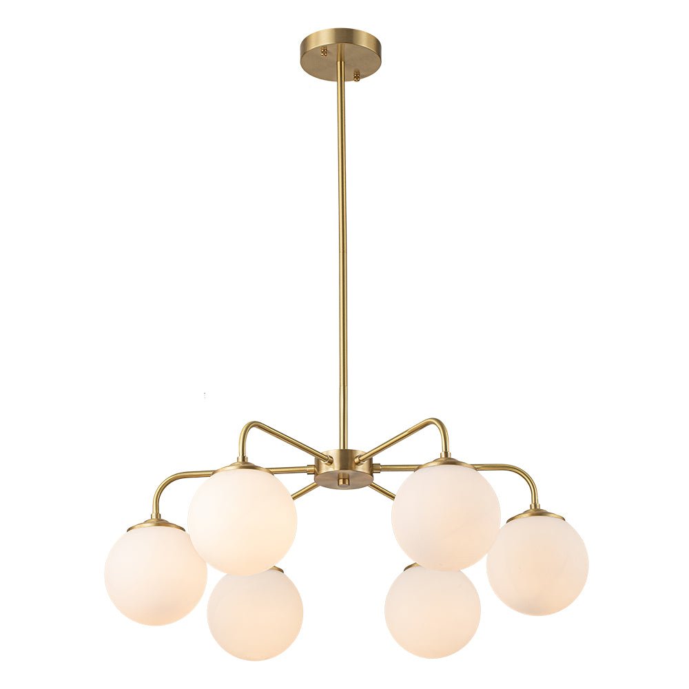 Kvall Modern Milky Metal Chandelier