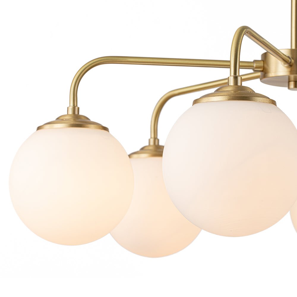 Kvall Modern Milky Metal Chandelier