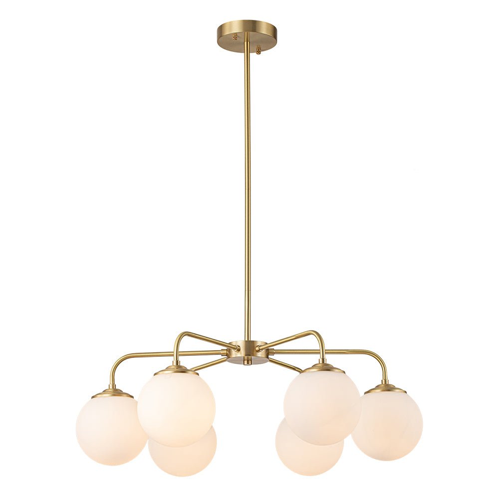 Kvall Modern Milky Metal Chandelier
