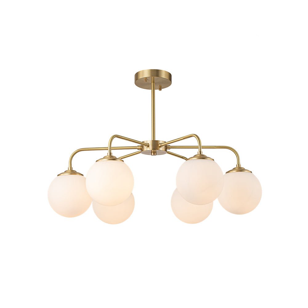 Kvall Modern Milky Metal Chandelier