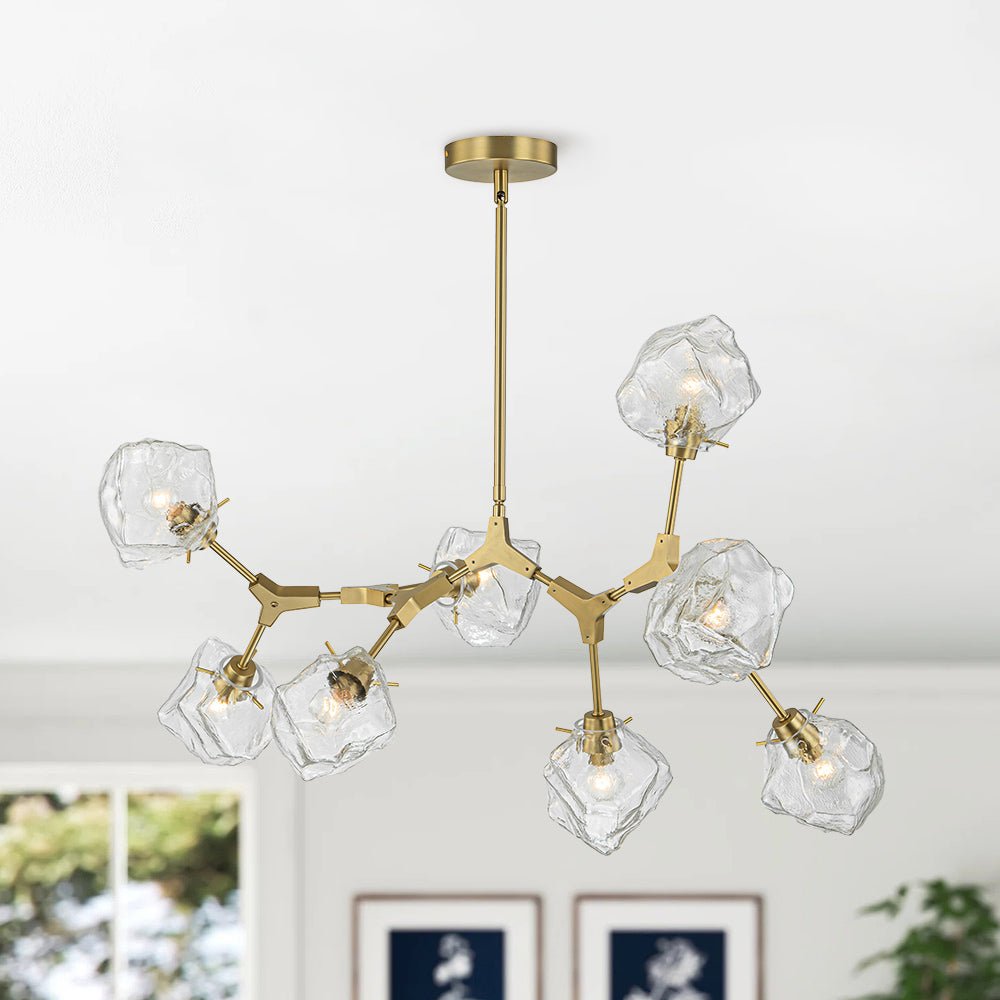 Vatnun Organic Branch Frozen Ice Style Glass Chandelier