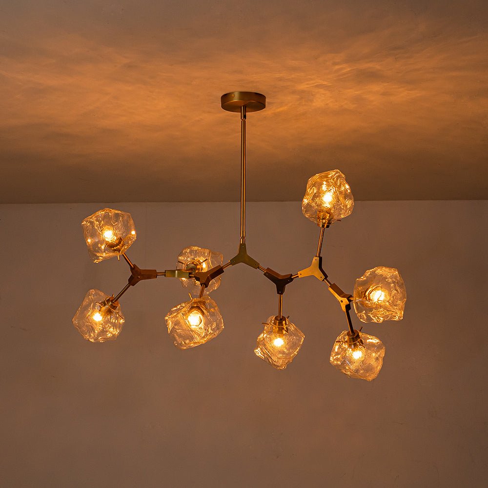 Vatnun Organic Branch Frozen Ice Style Glass Chandelier
