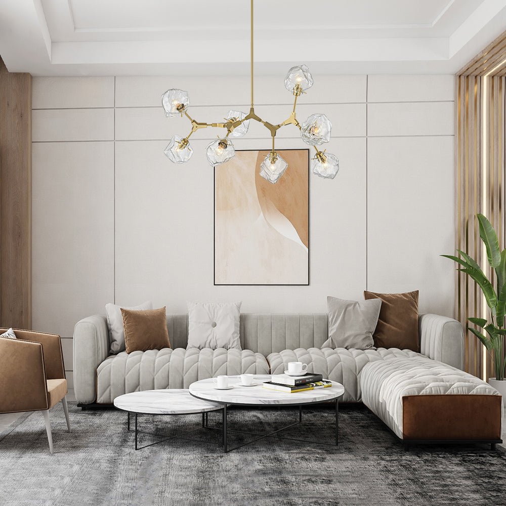 Vatnun Organic Branch Frozen Ice Style Glass Chandelier