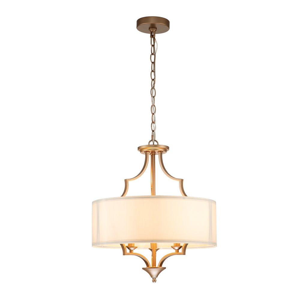 Morke Candle Style Drum Fabric Chandelier