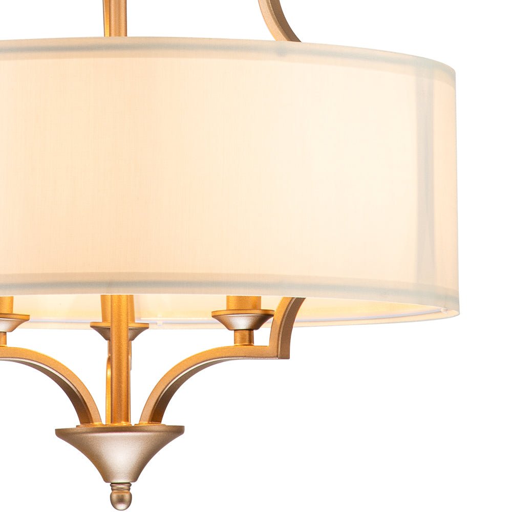 Morke Candle Style Drum Fabric Chandelier