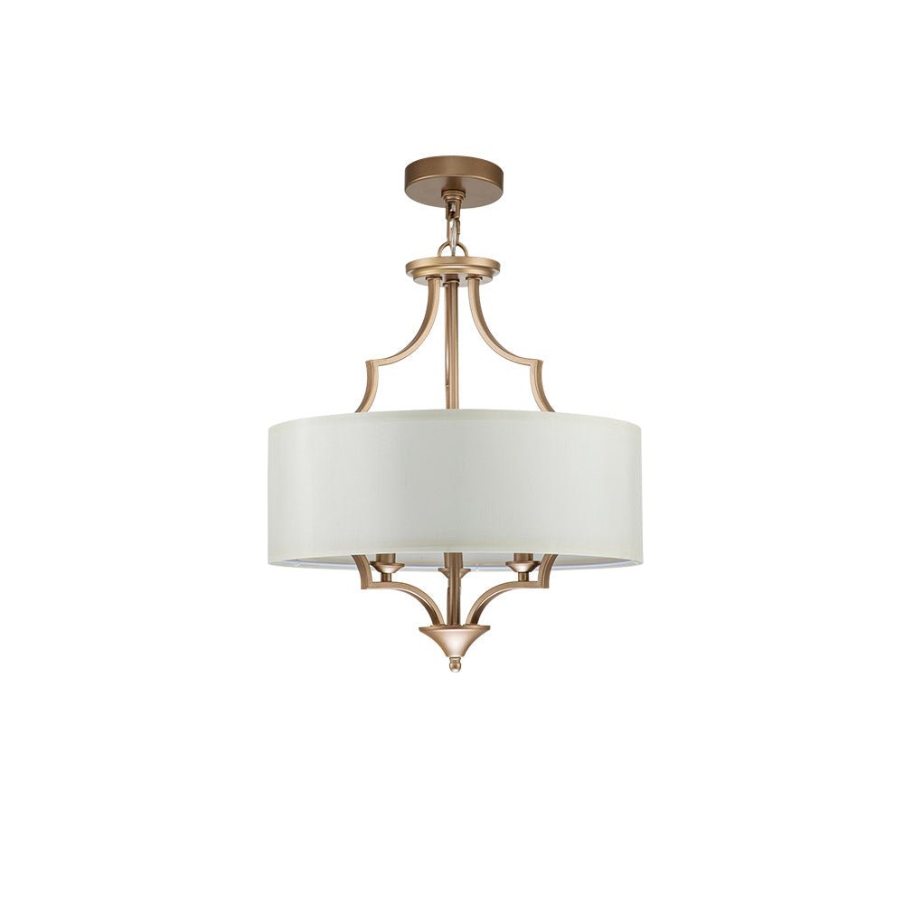 Morke Candle Style Drum Fabric Chandelier