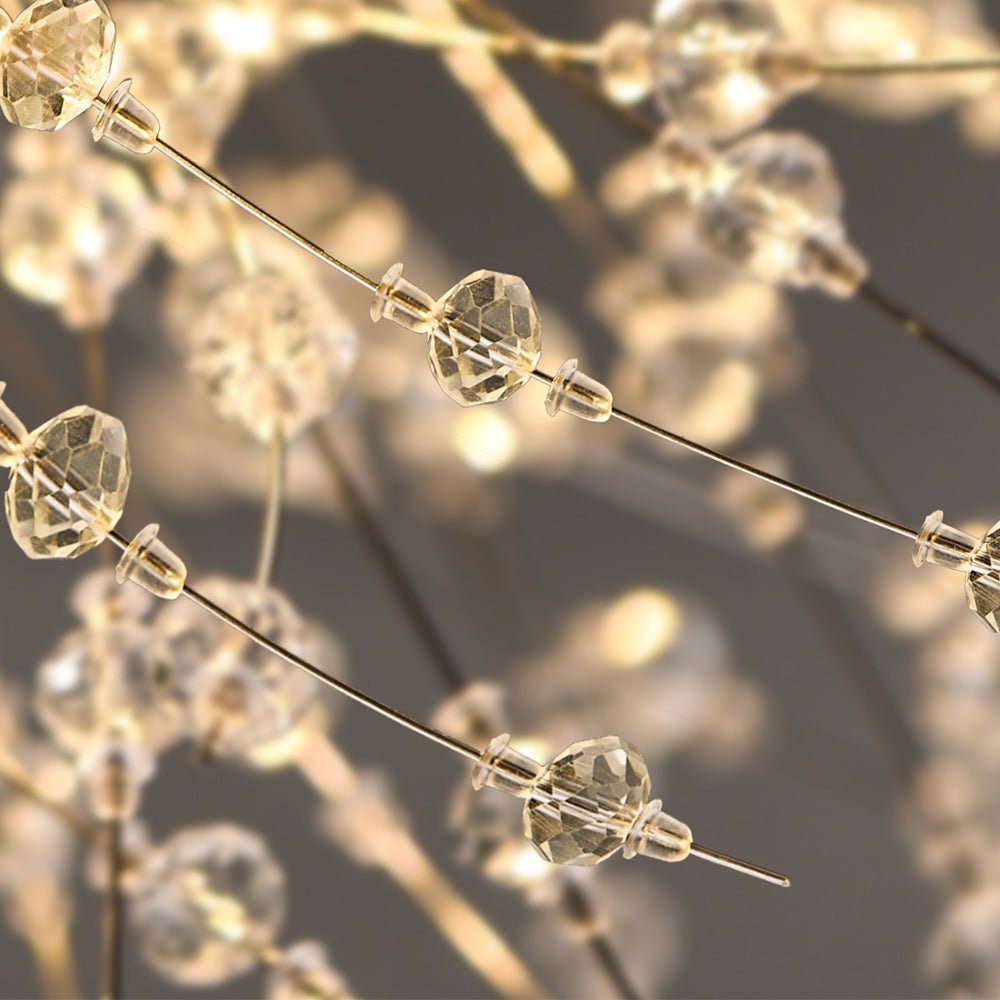 Ildvuvya Cluster Firework Dandelion Brass Metal Pendant Chandelier