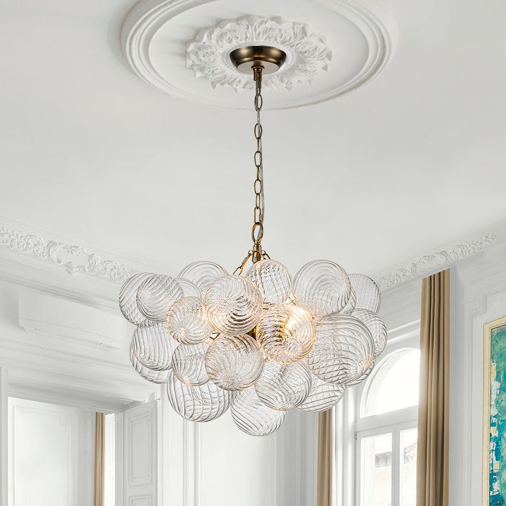 Stellia Bubble Art Brass Chandelier