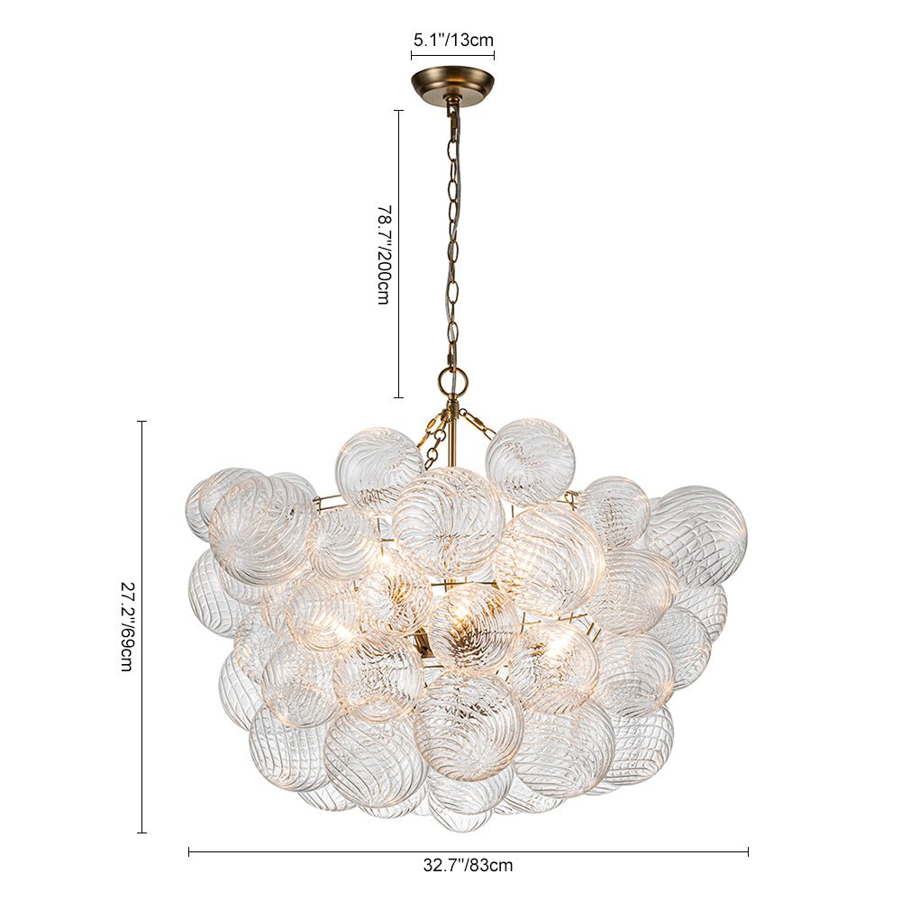 Stellia Bubble Art Brass Chandelier