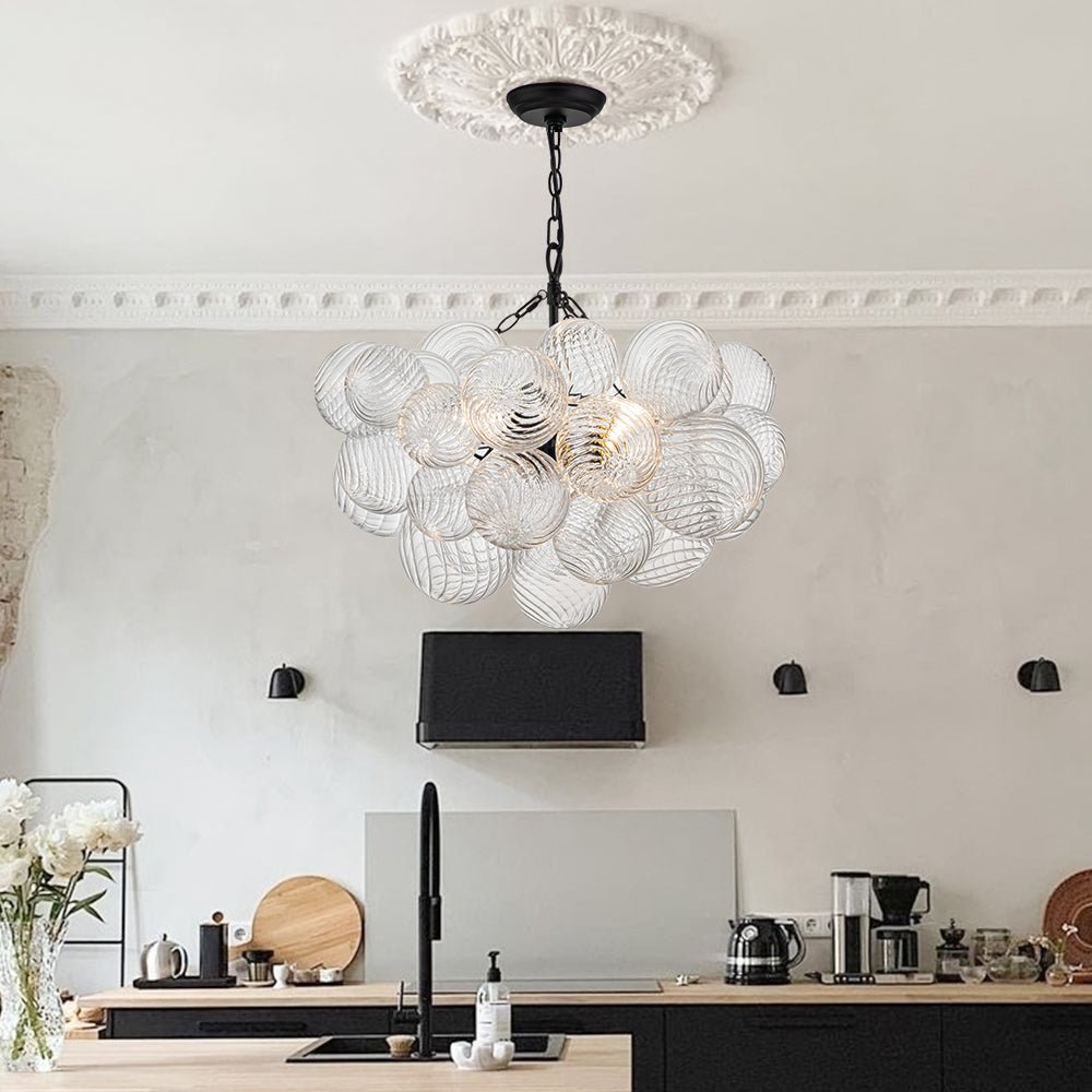 Stellia Bubble Art Brass Chandelier