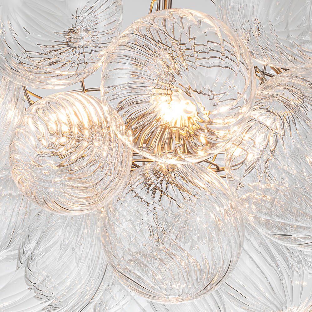 Stellia Bubble Art Brass Chandelier