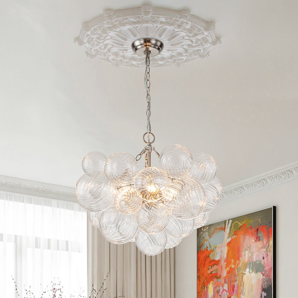 Stellia Bubble Art Brass Chandelier
