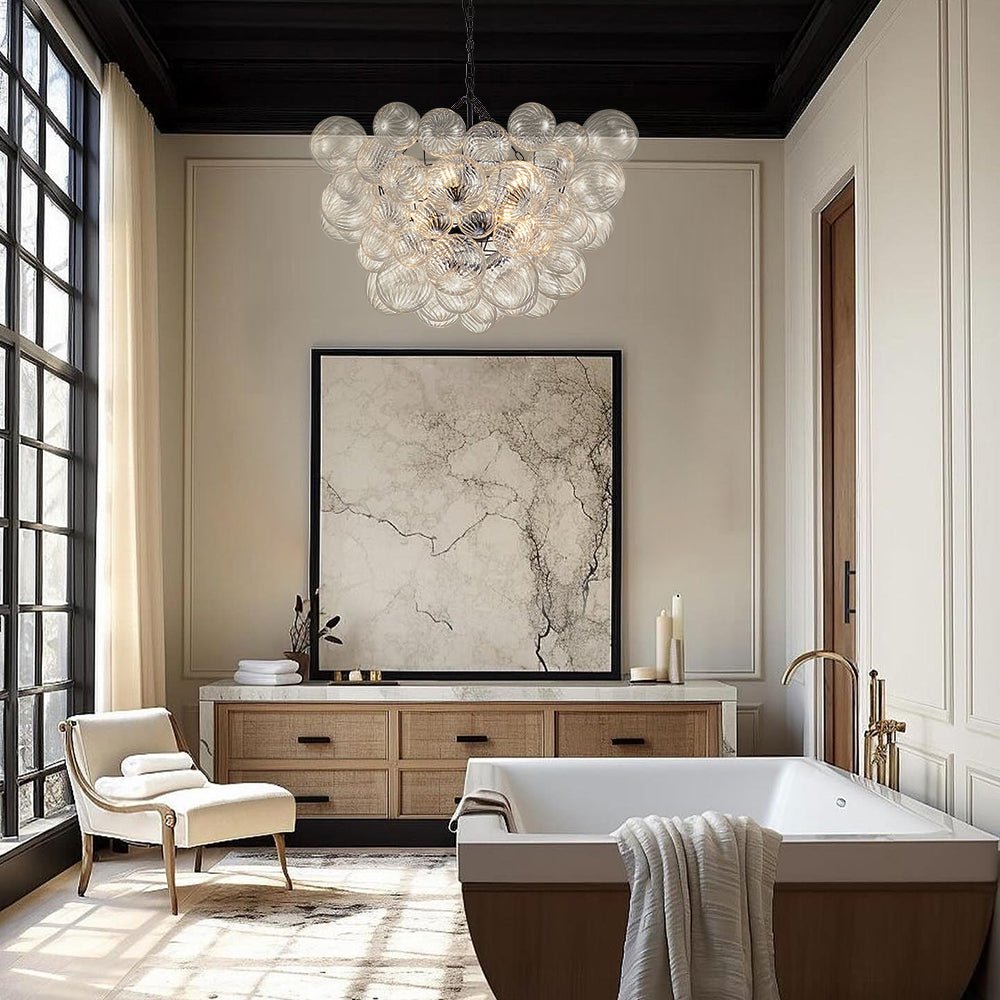Stellia Bubble Art Brass Chandelier