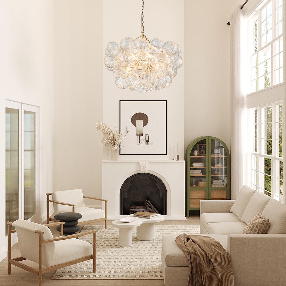 Stellia Bubble Art Brass Chandelier