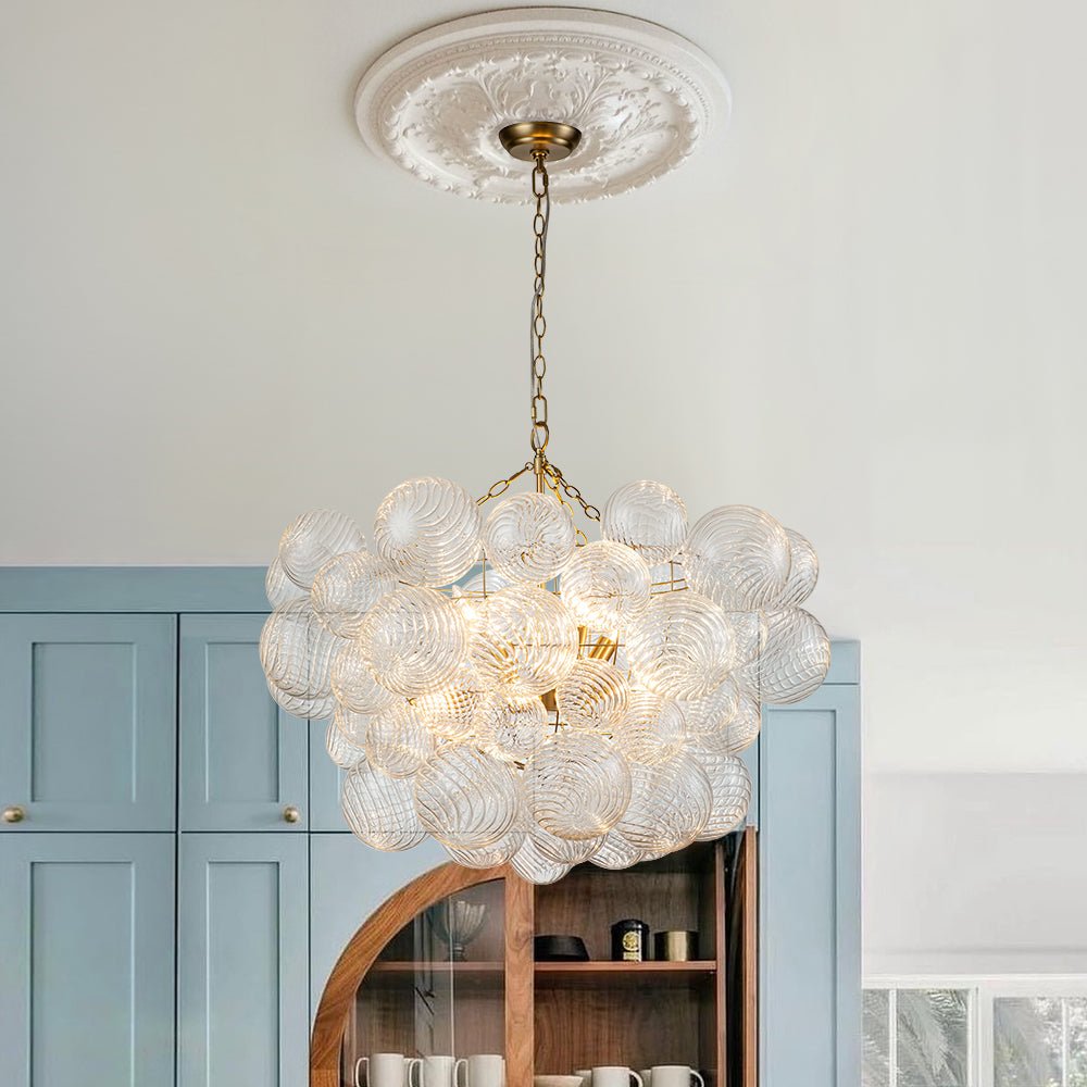 Stellia Bubble Art Brass Chandelier