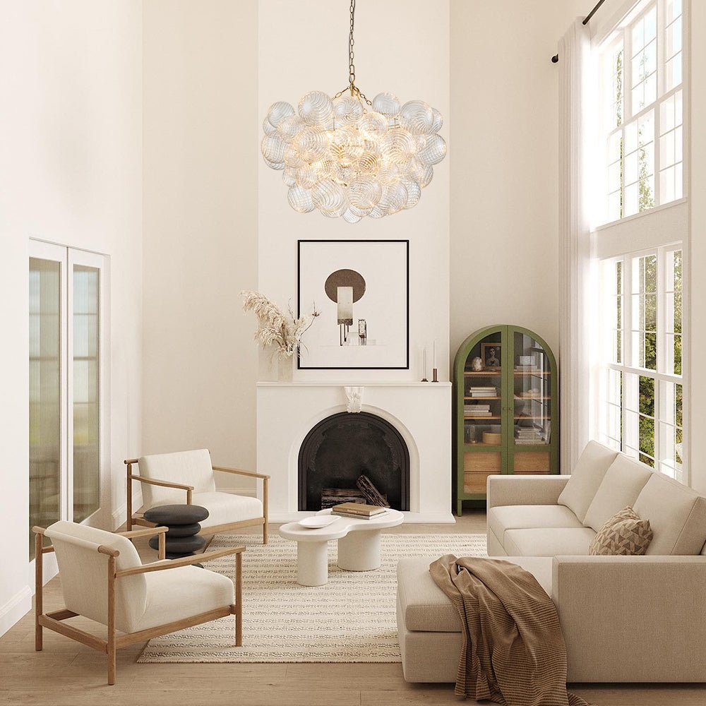 Stellia Bubble Art Brass Chandelier