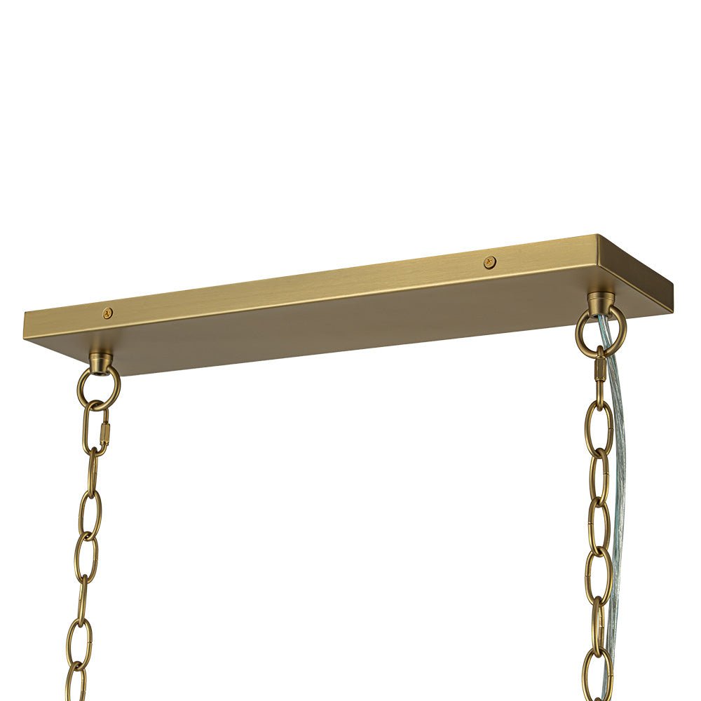 Ornhog Linear Glass Chandelier - Lamp Copper