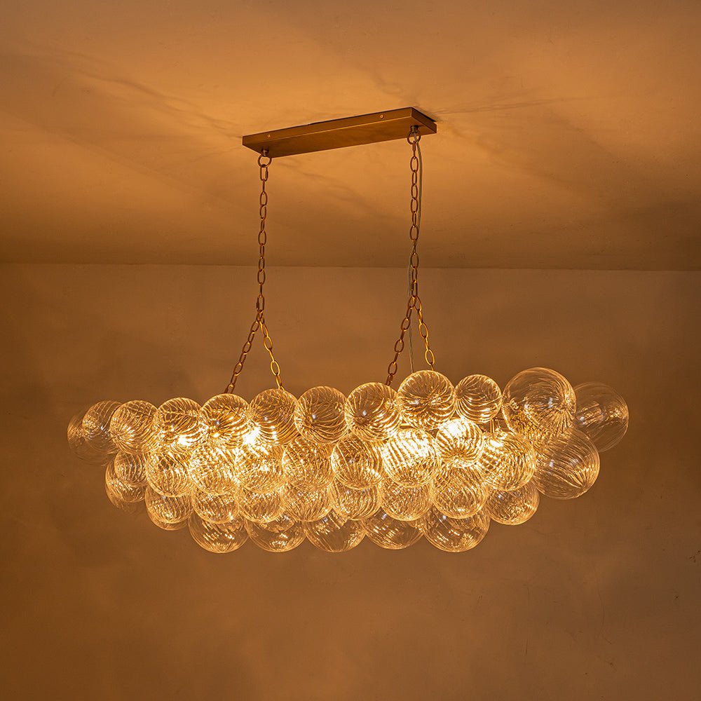 Ornhog Linear Glass Chandelier - Lamp Copper