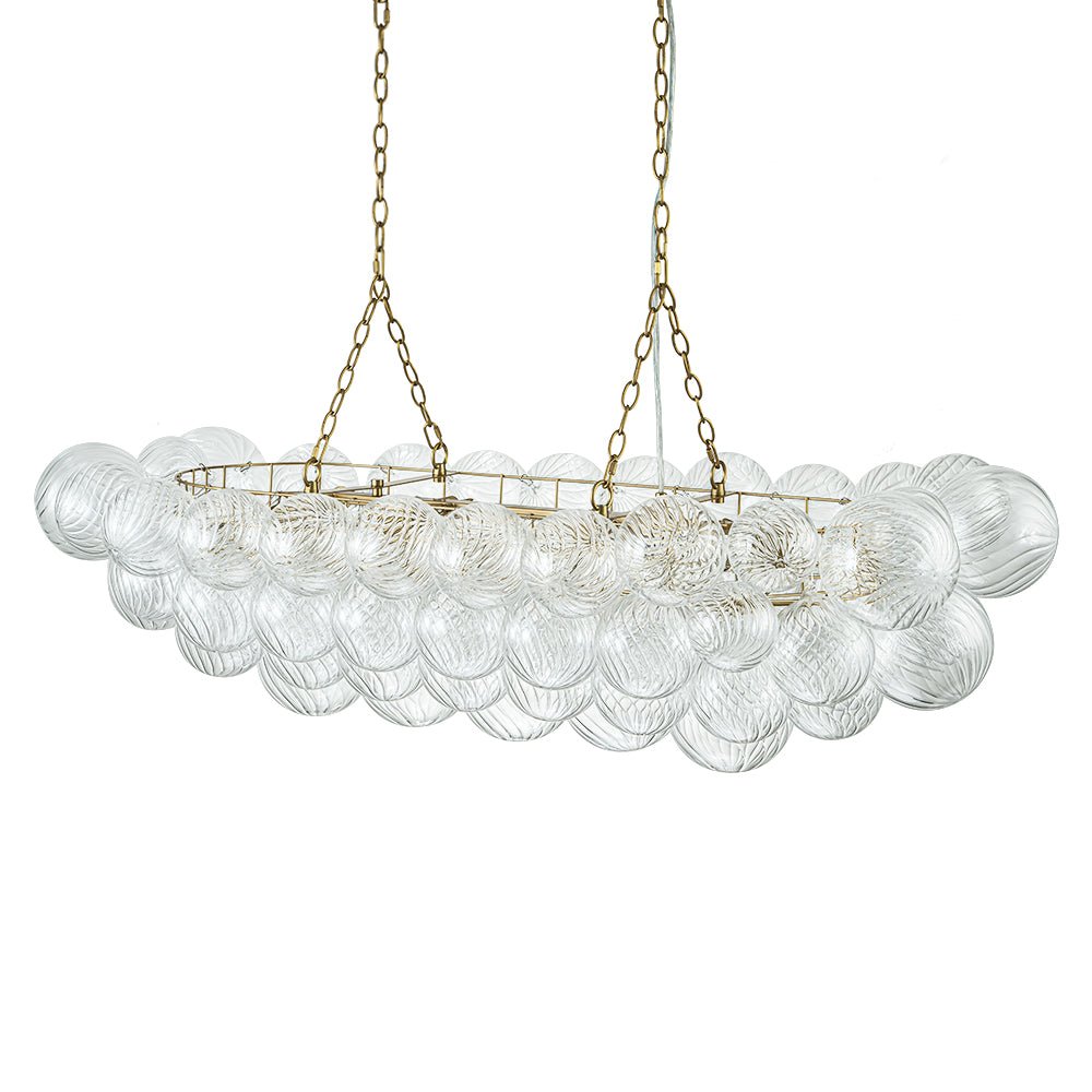 Ornhog Linear Glass Chandelier - Lamp Copper