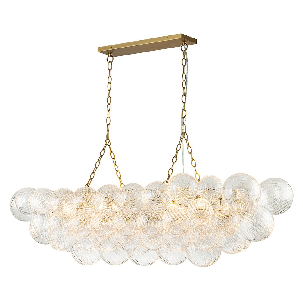 Ornhog Linear Glass Chandelier - Lamp Copper