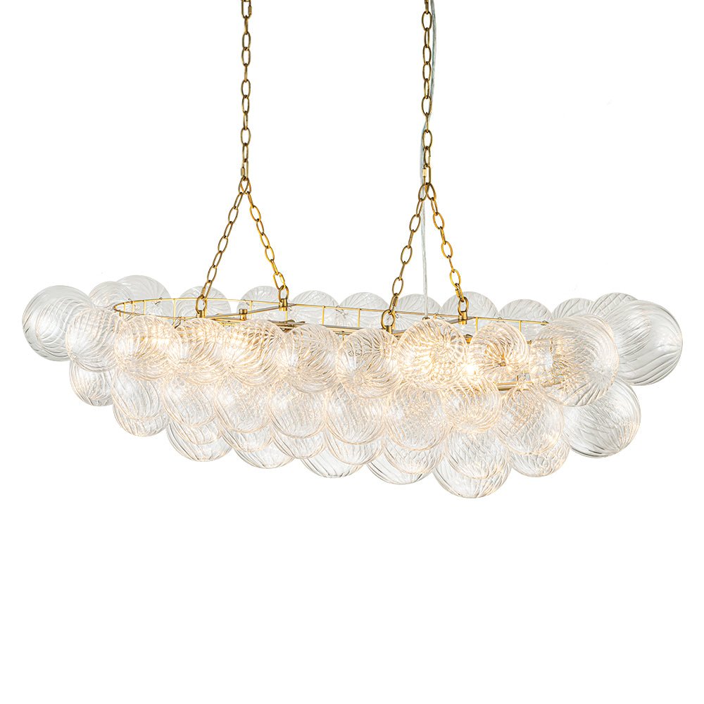 Ornhog Linear Glass Chandelier - Lamp Copper