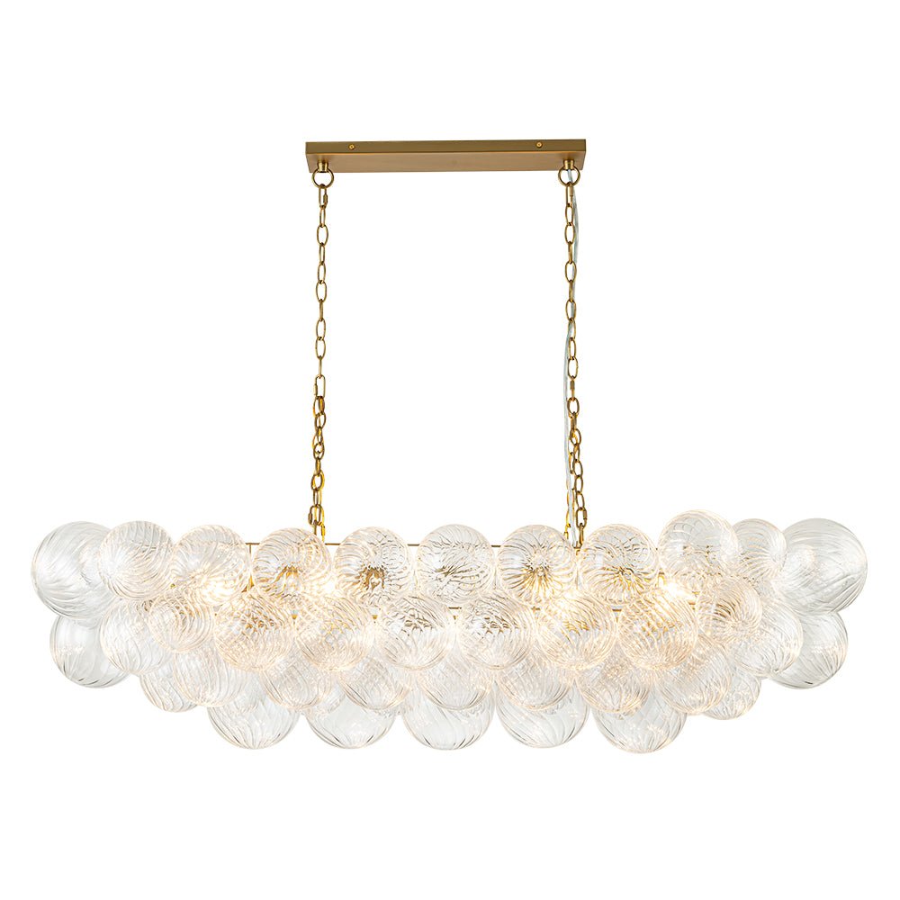 Ornhog Linear Glass Chandelier - Lamp Copper