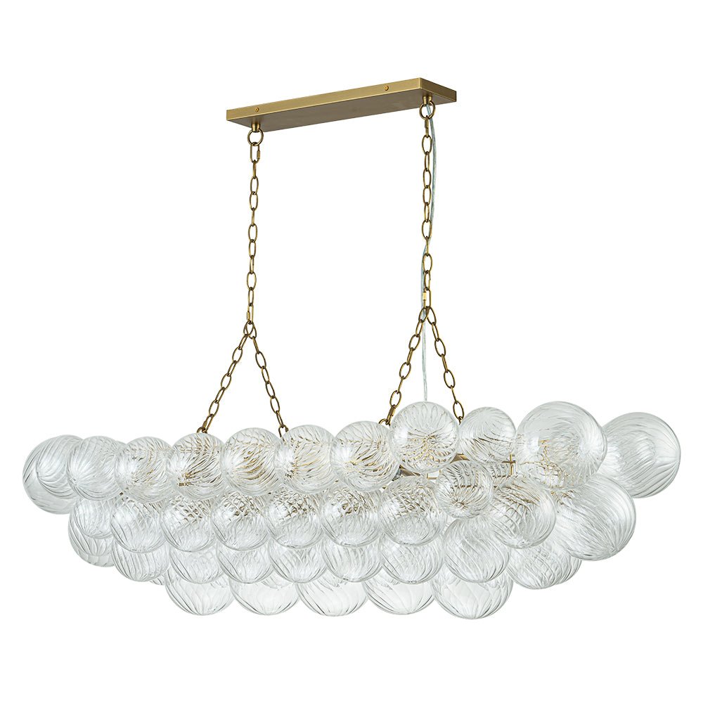 Ornhog Linear Glass Chandelier - Lamp Copper
