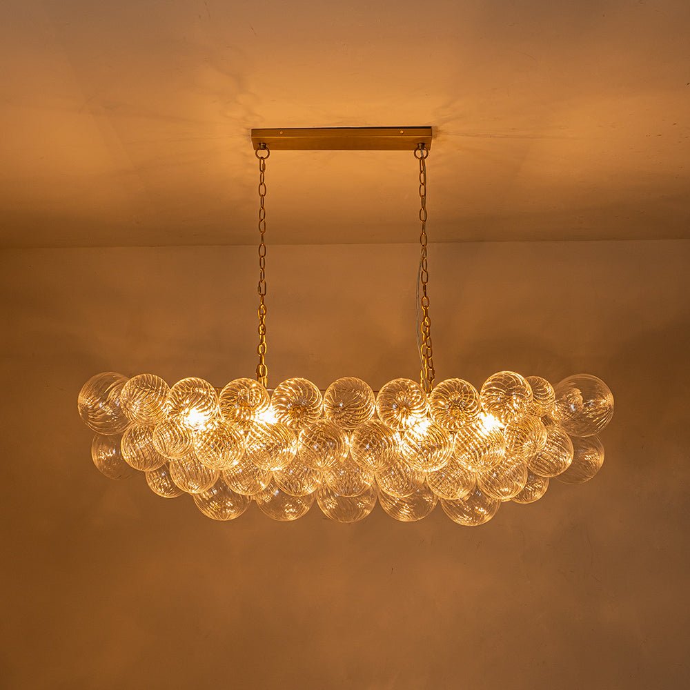 Ornhog Linear Glass Chandelier - Lamp Copper