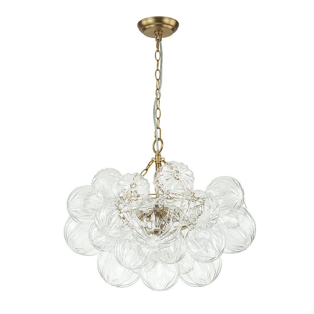 Elorin Texture Globe Bubble Glass Chandelier