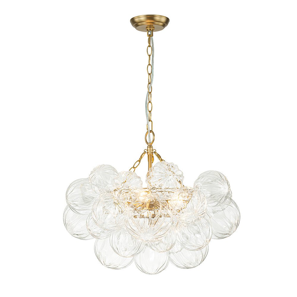 Elorin Texture Globe Bubble Glass Chandelier