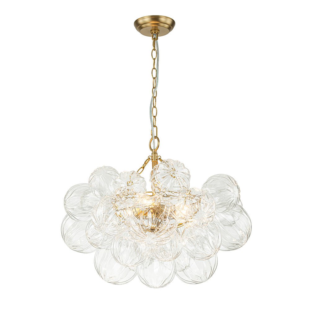 Elorin Texture Globe Bubble Glass Chandelier