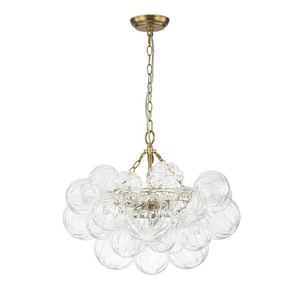Elorin Texture Globe Bubble Glass Chandelier