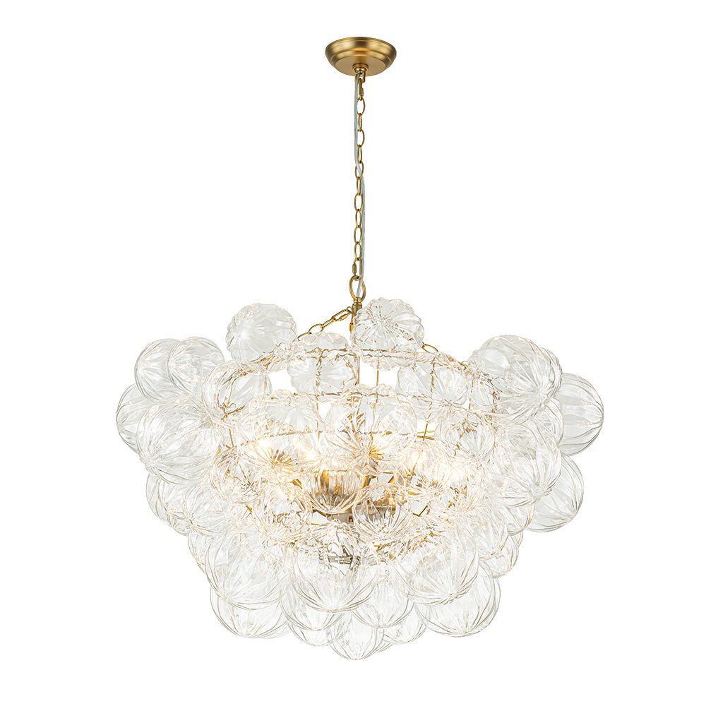 Elorin Texture Globe Bubble Glass Chandelier