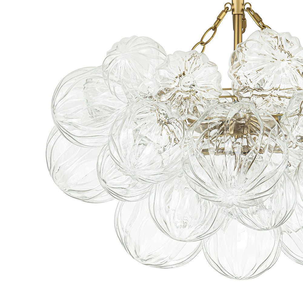 Elorin Texture Globe Bubble Glass Chandelier