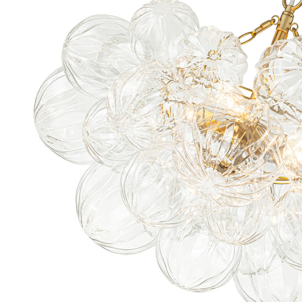 Elorin Texture Globe Bubble Glass Chandelier