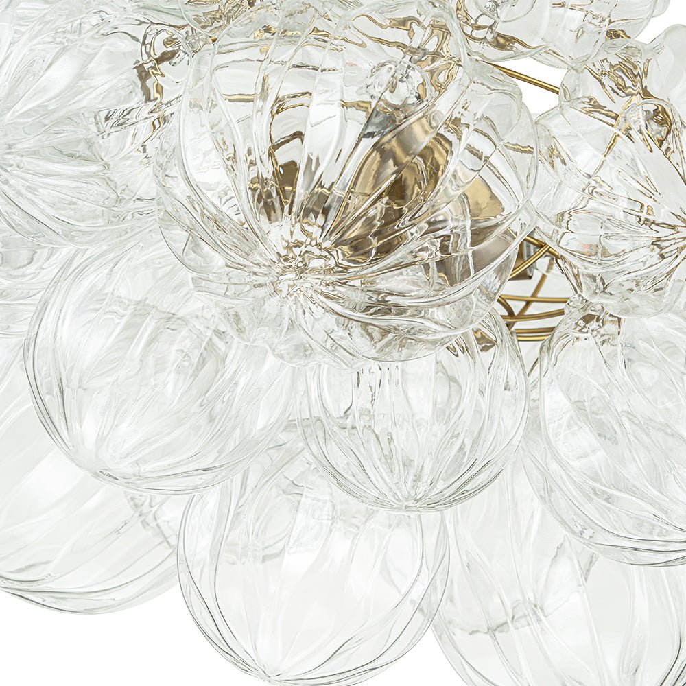 Elorin Texture Globe Bubble Glass Chandelier